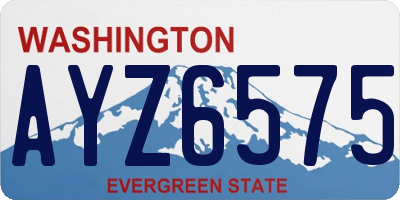 WA license plate AYZ6575