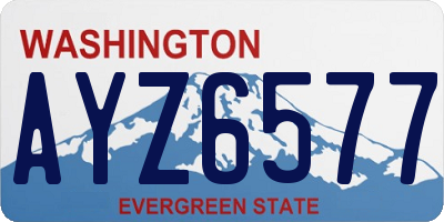 WA license plate AYZ6577