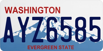 WA license plate AYZ6585