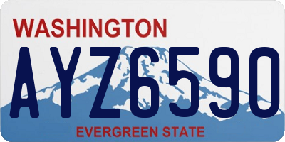 WA license plate AYZ6590