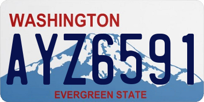 WA license plate AYZ6591