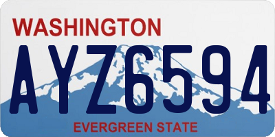 WA license plate AYZ6594