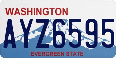 WA license plate AYZ6595