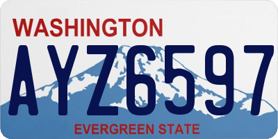 WA license plate AYZ6597