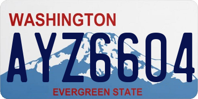 WA license plate AYZ6604