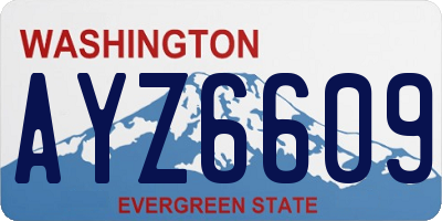 WA license plate AYZ6609