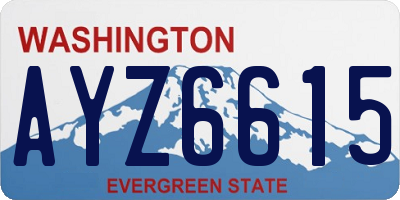 WA license plate AYZ6615