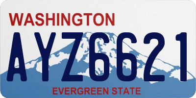 WA license plate AYZ6621