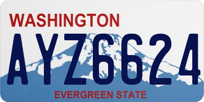 WA license plate AYZ6624