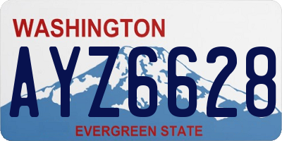 WA license plate AYZ6628