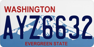 WA license plate AYZ6632