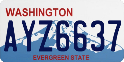 WA license plate AYZ6637