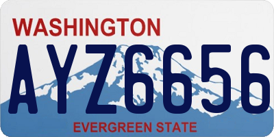 WA license plate AYZ6656