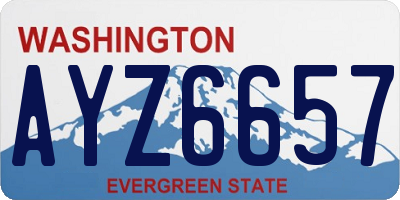 WA license plate AYZ6657