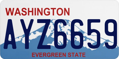 WA license plate AYZ6659