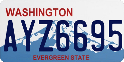 WA license plate AYZ6695