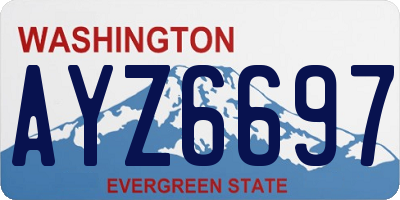 WA license plate AYZ6697