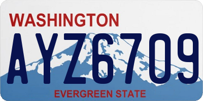 WA license plate AYZ6709