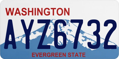 WA license plate AYZ6732