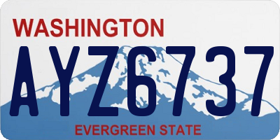 WA license plate AYZ6737