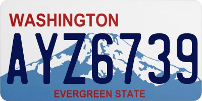 WA license plate AYZ6739