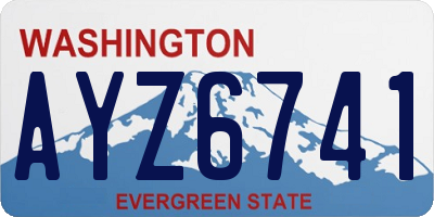 WA license plate AYZ6741