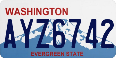 WA license plate AYZ6742