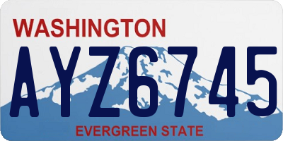 WA license plate AYZ6745