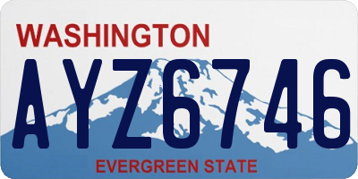 WA license plate AYZ6746