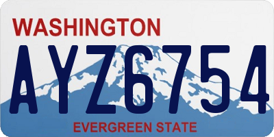 WA license plate AYZ6754