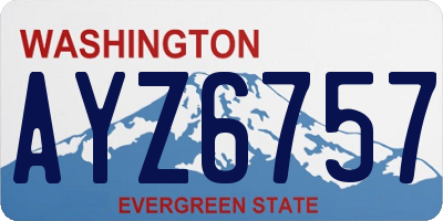 WA license plate AYZ6757