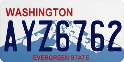 WA license plate AYZ6762