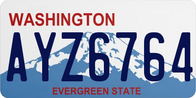 WA license plate AYZ6764