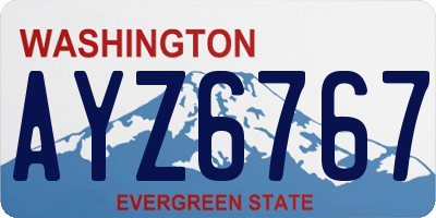 WA license plate AYZ6767