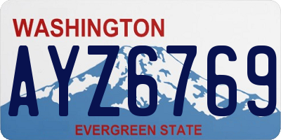 WA license plate AYZ6769