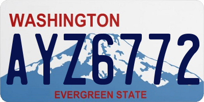 WA license plate AYZ6772