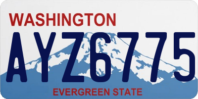 WA license plate AYZ6775