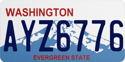 WA license plate AYZ6776