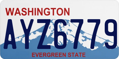 WA license plate AYZ6779