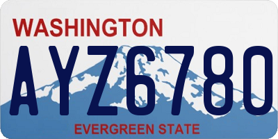 WA license plate AYZ6780