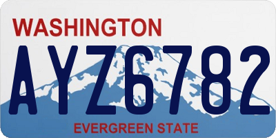 WA license plate AYZ6782