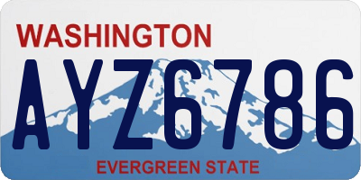 WA license plate AYZ6786