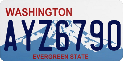 WA license plate AYZ6790