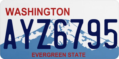 WA license plate AYZ6795