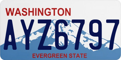 WA license plate AYZ6797