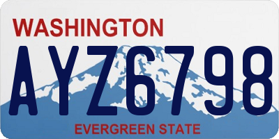 WA license plate AYZ6798