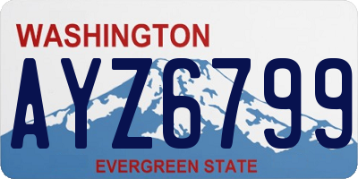 WA license plate AYZ6799