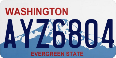 WA license plate AYZ6804