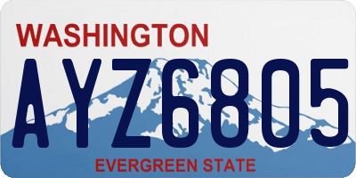 WA license plate AYZ6805