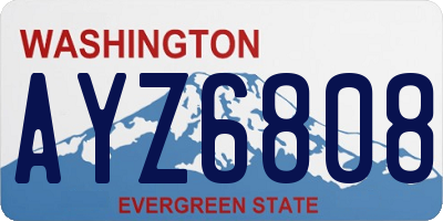 WA license plate AYZ6808